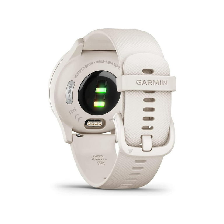 Garmin vivomove Sport 40mm Smart Watch, Ivory with Silicone Band Garmin vivomove Sport 40mm Smart Watch, Ivory with Silicone Band