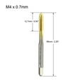 thumbnail image 2 of Uxcell Metric Taps M4 x 0.7 H2 Right Hand Thread Plug Ti-coated for Threading Tapping, 2 of 4