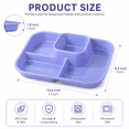 thumbnail image 2 of ABCISI Divided Plates for Adults, Reusable 4-Compartment Portion Control Dinner Plates, Unbreakable Plastic Meal Prep Trays for Home, Camping and Parties, 4 Pcs, 2 of 11