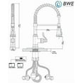 thumbnail image 4 of BWE Kitchen Sink Faucet Lead-Free Black & Nickel High Arc Single Handle Faucet, 4 of 10