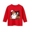 thumbnail image 4 of Mercatoo Girls Halloween Long Sleeve Shirts Fall Soft Cute Graphic Crew Neck Tops Teen Kids Thin Comfy Pullover Sweatshirts, 4 of 4
