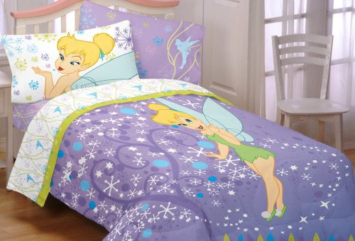 BRAND NEW OFFICIAL DISNEY TINKERBELL 4 PIECES TWIN BED COMFORTER SET 
