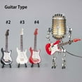thumbnail image 4 of Tiitstoy Microphone Robot Touch Desk Lamp,Handmade Vintage Microphone Guitar Robot Table Lamp LED Bulbs Wall Lamp Home Desktop Decoration for Bedrooms,Bar, Restaurant Red, 4 of 5