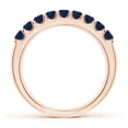 thumbnail image 2 of ANGARA Natural Shared Prong Set Half Eternity Sapphire Wedding Band in 14K Rose Gold for Women (Size-2.5mm) | September Birthstone, Anniversary, Jewelry Gift for Women | Natural Blue Sapphire Ring, 2 of 10