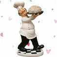 thumbnail image 4 of Statue de Cuisinier, Cadeau d'Anniversaire, Figurines de Chef, Statue de Bibliothèque, Figurines de Collection, Modèle de Chef, Décorations pour Salons de Maison, Résine Décorative, Accessoires Miniatures 3D, 4 of 4