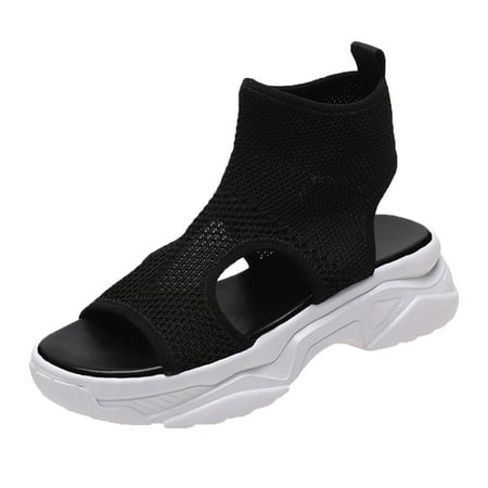 

GNEIKDEING Women Sandals Fish Mouth Wedge Platform Platform Sandals Boho Sandals Summer Beach Sandals Platform Sandals Gift on Clearance