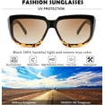 thumbnail image 6 of FEISEDY Women Retro Square Sunglasses Trendy Shield Flat Top Shades B2717, 6 of 14
