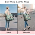 thumbnail image 5 of Boston Terrier Floral Flowers Travel Tote Bags for Women Carry On,Large Weekender Bags for Women Travel,Multi Functional Duffle Bag for Work,Shopping,Sports, 5 of 5
