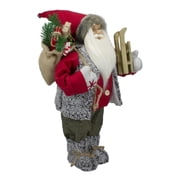 Northlight 18 Standing Santa Christmas Figure Carrying Presents and a Sled