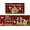 O Holy Night, variant on Merry Christmas Kitchen Rugs and Mats for Floor Set of 2,Happy Holiday Xmas Trees Winter Sink Mat Non Skid Washable for Home Farmhouse Decor 17"x47" 17"x30"