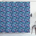 thumbnail image 1 of Ambesonne Ocean Shower Curtain, Waves of the Sea Lotus, 69"Wx75"L, Pale Blue Navy Blue, 1 of 3