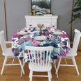 thumbnail image 2 of Pioneer Flower Floral Print Pattern Round Tablecloth 60"x60",Wrinkle Wipeable Table Cloth for Kitchen Dining Room Picnic Patio Party, 2 of 6