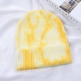 thumbnail image 2 of Generic Children's Comfortable Hats Fashion Knitting Winter Unisex Pullover Warm Tie Dye Kids Toddlers Winter Cute Cuff Hip-hop Hat Boys Girls Youth Knit Skull Cap(,Yellow), 2 of 4
