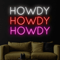 thumbnail image 2 of Craftnamesign Howdy Neon Sign, Cowboy Wall Art for Western Wall Decor Cowboy Bar Sig, 2 of 4