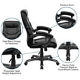 thumbnail image 2 of High Back Black Leather Overstuffed Executive Swivel Chair with Arms, 2 of 9