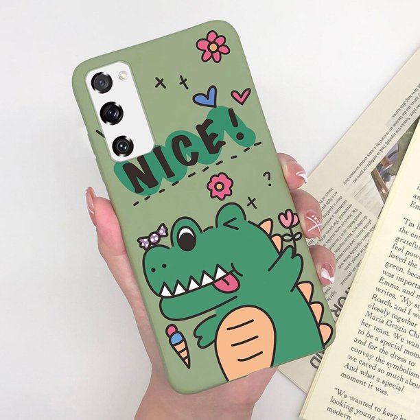 Para Samsung S20 Lite funda de teléfono mate a la moda de lujo con dibujos animados de dinosaurios bonitos funda suave para Samsung Galaxy S 20 Lite S20Lite Fivean unisex