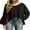 01 Black, variant on Cueply Women's Long Sleeve Blouses Waffle Knited Fashion Fall Tops V Neck Loose Pullover T Shirts