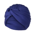 thumbnail image 1 of GreatBaby Ladies' Fashion Solid Color Hat Muslim Headband Hat Spring Summer For Daily Wear Knit Functional and Stylish Choice(Blue,Free Size), 1 of 2