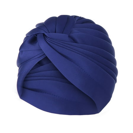 

Dadaria Hair Turbans for Women Fashion Women Fashion Solid Lightweight Hat Ruffle Beanie Turban Wrap Cap Blue Women