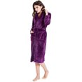 thumbnail image 3 of Womens Mens Fleece Robe Soft Plush Bathrobe Long Warm, 3 of 7