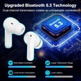 thumbnail image 4 of Earbuds, 5.3 Headphones with Noise Cancelling Mic for 17 Pro Max/17/16/15,HiFi Stereo 60H Playback in Ear Buds with IPX7 Earphones for Office/Running/Workout, 4 of 6