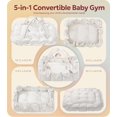 thumbnail image 2 of ZJQYDS 5-in-1 Plush Baby Play Gym, Baby Play Mat, Convertible Baby Gym with Blanket and 6 Toys, Tummy time mat, Baby Activity Center from Newborn to Toddler, Baby Gym, Ball Pit, Baby Newborn ,White, 2 of 14