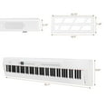 thumbnail image 3 of 88 Key Digital Piano Keyboard with Dual-tube X-Shape Stand - Full Size Semi-Weighted Electric Keyboard with Sustain Pedal, Music Rest, Built-in Stereo Speakers, Portable Design, White, GPP-105, 3 of 10