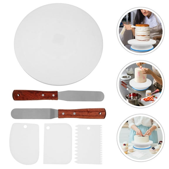 WORGEOUS Cake Decorating Turntable Set with Dome Cover Stand Kit for Baking and Frosting