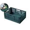 thumbnail image 1 of Dvruxg Plastic Collapsible Crate, Stackable Folding Storage Crate for Organization for Adults, Foldable Plastic Crate(Green), 1 of 5