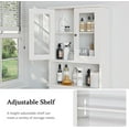 thumbnail image 2 of Sobaniilo Over The Toilet Storage Cabinet for Bathroom, Storage Organizer Over Toilet, Space Saver with Tempered Glass Doors, White, 2 of 8