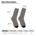 thumbnail image 2 of Rateoe Black and white houndstooth for Women Casual Calf Socks - Cute Crew Socks - Thin Soft Above Ankle Socks Size 5-11, 2 of 6