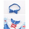 thumbnail image 4 of WIBACKER Infant Baby Girls Princess Romper Costume Onesie Fancy Dress Bodysuit with Headband Halloween Birthday Dresses, 4 of 8