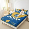 thumbnail image 4 of jejeloiu Stlouis Queen Sheet Sets,Ball Game Lover Flat Sheet,Ice Hockey City Queen Fitted Sheet For Children,Super Cozy Room Decor,4 Pieces, 4 of 7