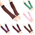 thumbnail image 3 of Resicozy Knit Long Arm Warmers for Women Fingerless Gloves Soft Glove with a Hole in The Thumb Fall Winter Cold Accessories Red, 3 of 3
