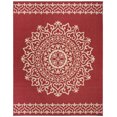 thumbnail image 2 of SAFAVIEH Outdoor LND183Q Linden Collection Red / Creme Rug, 2 of 7