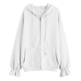 thumbnail image 6 of hotojiny Sweatshirt for Women Fall Zip up Hoodies Lightweight Ruffle Long Sleeve Workout Jackets Fashion Clothing, 6 of 6