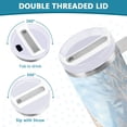 thumbnail image 5 of 40 oz Insulated Stainless Steel Tumbler Double Wall Stainless Steel Tumbler with 2-Way Drinking Christmas Tree in The Snow, 5 of 9
