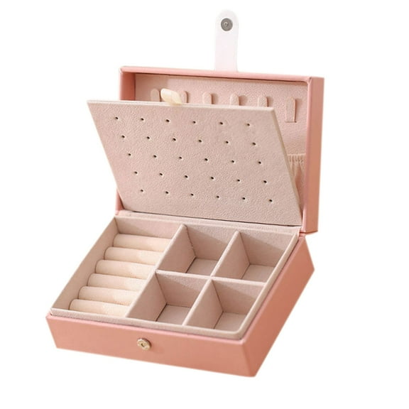 Multi-Functional Jewelry Box Portable PU Leather Casket Large Capacity Jewelry Organizer Storage Case For Rings Earrings Hand Chain