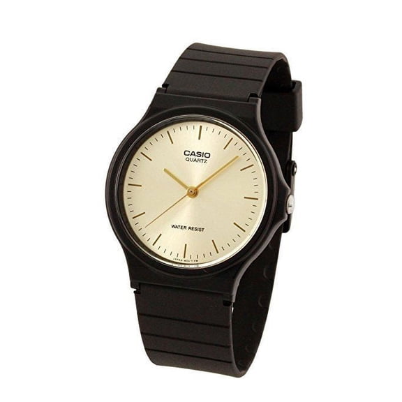 Casio MQ24-9E Men's Resin Band Casual Gold Dial Analog Watch
