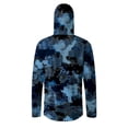 thumbnail image 5 of Men's Sun Protection Camo Hoodie Shirt Spf UV Upf 50+ Rash Guard Shirt Long Sleeve Fishing Lightweight Cooling Hoodies with Face Cover,Blue M, 5 of 5