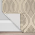 thumbnail image 5 of Eclipse Caprese Geometric Wave Blackout Thermalayer Grommet 52 x 63 Curtain Panel in Taupe, 5 of 5