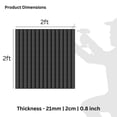 thumbnail image 5 of Dundee Deco Acoustic Panels, Wooden Slats for Decor and Noise Reduction - 3D Wall Panels or Ceiling Panels - Dark Coffee Bean Brown - Set of 2, Covers 7.8 sq ft, 5 of 7