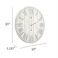 thumbnail image 2 of Elegant Designs 23" Large Wood Plank Coastal Rustic Wall Clock, White Wash, 2 of 8