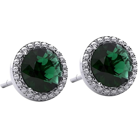 Swarovski Earrings, Birthstone Color Swarovski Stud Earrings, Swarovski Crystal Earring Studs with Certificate and Warranty, Sterling Silver Hypoallergenic Stud Earrings for Women