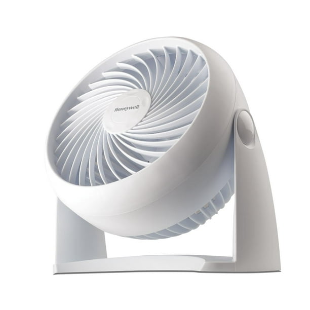 Honeywell HT-904 TurboForce - Ventilador de circulación de Aire de Mesa, pequeño, Blanco, Ventilador Personal silencioso para el hogar u Oficina, 3 velocidades y Cabezal Giratorio de 90 Grados