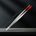 thumbnail image 4 of 2 Pieces of Rubber Tip PVC Silicone Tweezers Tool-Red, 4 of 5