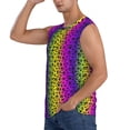 thumbnail image 3 of Easygdp Animal Paw Rainbow Men's Breathable Tank Tops Sleeveless Sporty T Shirts for Basketball, Mountaineering, Bodybuilding -Large, 3 of 8