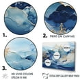 thumbnail image 3 of Designart "Cool Tone Alcohol Ink Fantasy" Abstract Shapes Floater Framed Wall Art Living Room, 3 of 5