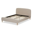 thumbnail image 4 of Baxton Studio Mia King Size Mid-Century Modern Platform Bed, Light Beige, 4 of 9