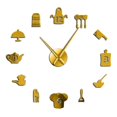 thumbnail image 1 of Creativo 3D DIY Reloj de pared Etiqueta de decoración Espejo Sin marco Gran kit de reloj de pared DIY para la decoración de la ina de la sala de e dorado Soledad Reloj de pared adhesivo 3D, 1 of 7